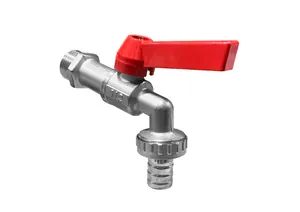 Кран водоразборный со штуцером Ду 15 ручка никель Valfex VF.435.NR.012 thumbnail